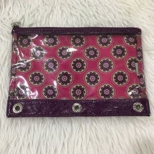 Vera Bradley pink floral pencil bag